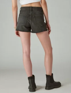 Lucky Brand coca-cola high rise mom short weathered black*WOMEN Shorts