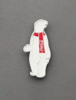 Lucky Brand coca-cola polar bear pin silver*MEN|WOMEN Jewelry