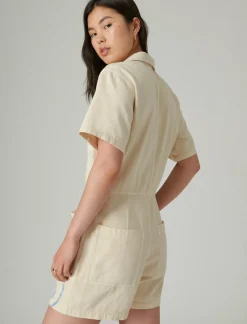 Lucky Brand coca-cola ss romper whitecap grey*WOMEN Jumpsuits & Overalls