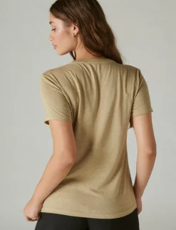 Lucky Brand cocktail please classic crew kelp*WOMEN Graphic Tees
