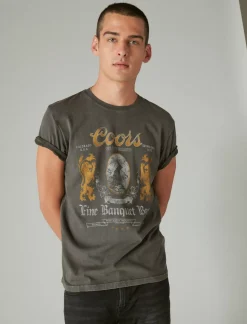 Lucky Brand coors fine banquet beer tee raven*MEN Graphic Tees