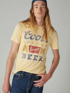 Lucky Brand coors label tee straw*MEN Graphic Tees