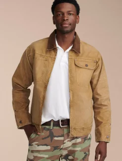Lucky Brand corduroy collar trucker jacket legend khaki*MEN Jackets & Outerwear