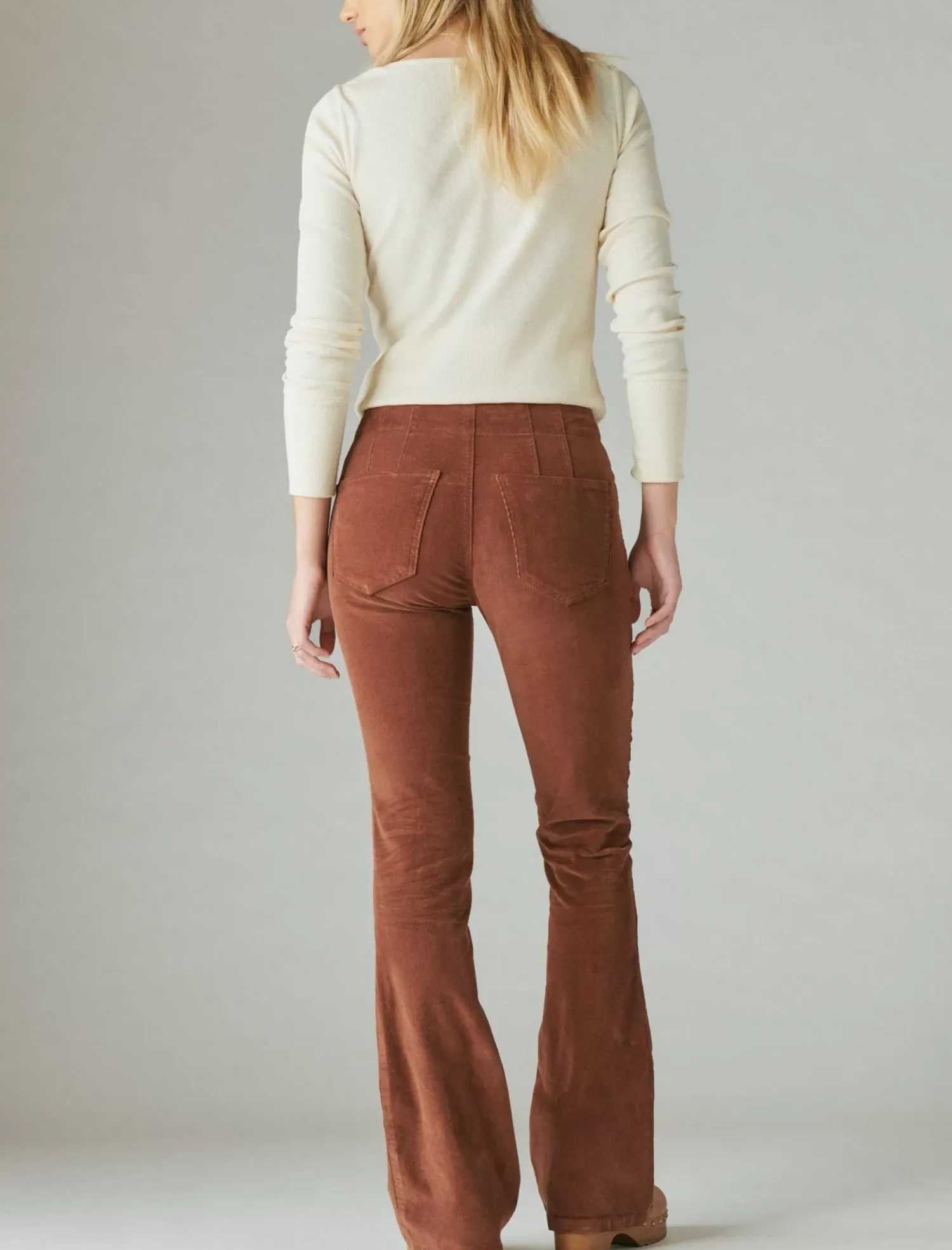 Lucky Brand corduroy high rise stevie flare hot cocoa*WOMEN|JEANS Jeans|Flare