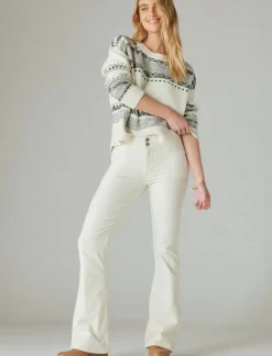 Lucky Brand corduroy high rise stevie flare moon dust*WOMEN|JEANS Jeans|Flare