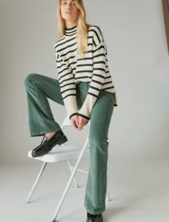 Lucky Brand corduroy high rise stevie flare fairytale green*WOMEN|JEANS Jeans|Flare