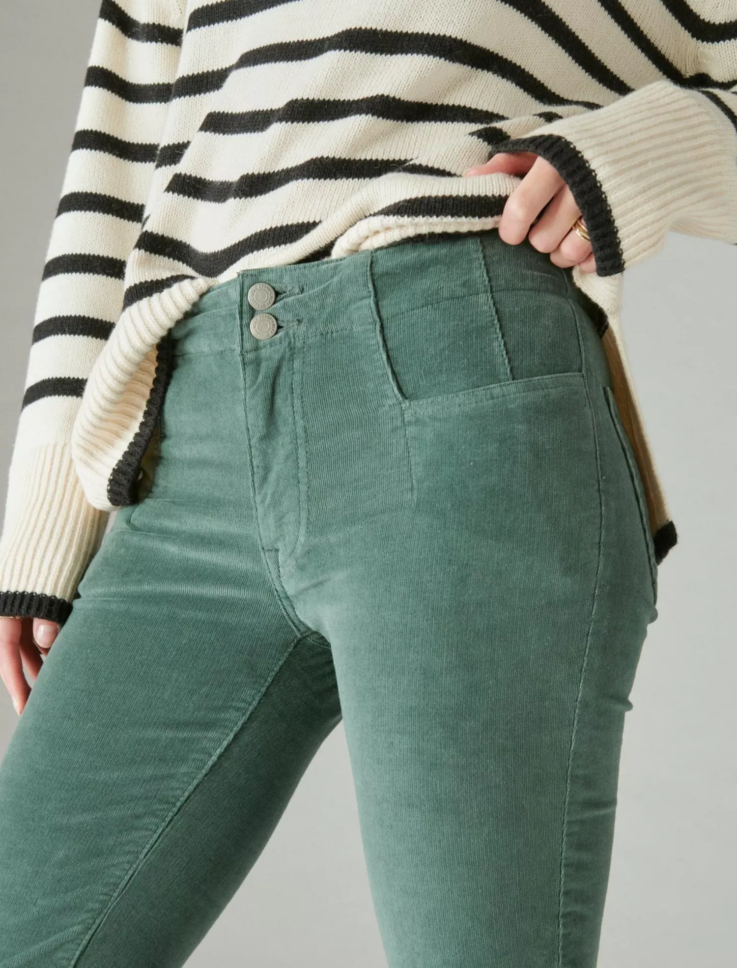 Lucky Brand corduroy high rise stevie flare fairytale green*WOMEN|JEANS Jeans|Flare