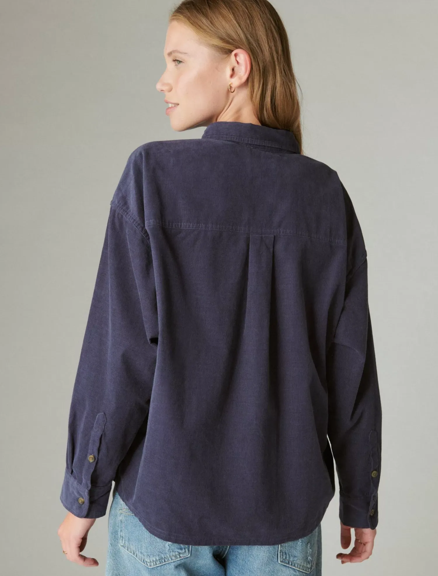 Lucky Brand corduroy shirt navy*WOMEN Blouses