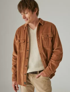 Lucky Brand corduroy utility long sleeve shirt thrush*MEN Button-Downs