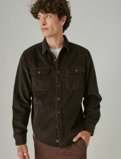 Lucky Brand corduroy utility long sleeve shirt raven*MEN Button-Downs
