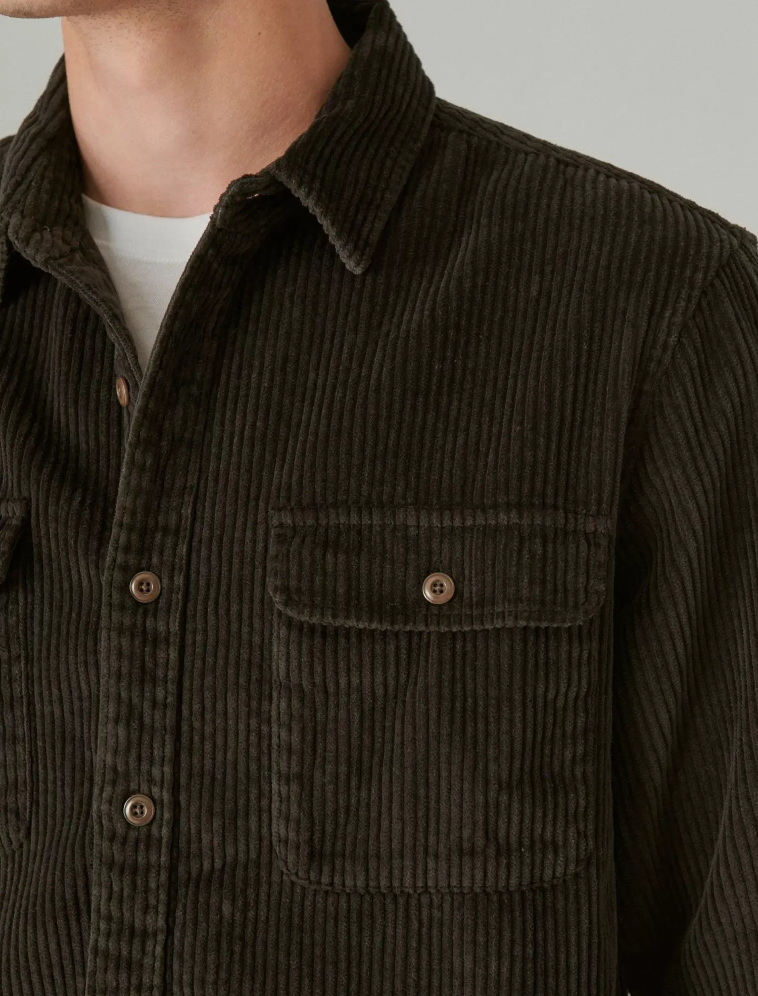 Lucky Brand corduroy utility long sleeve shirt raven*MEN Button-Downs