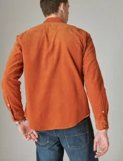 Lucky Brand corduroy western long sleeve shirt sequoia brown*MEN Button-Downs