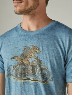 Lucky Brand coyote biker tee allure*MEN Graphic Tees