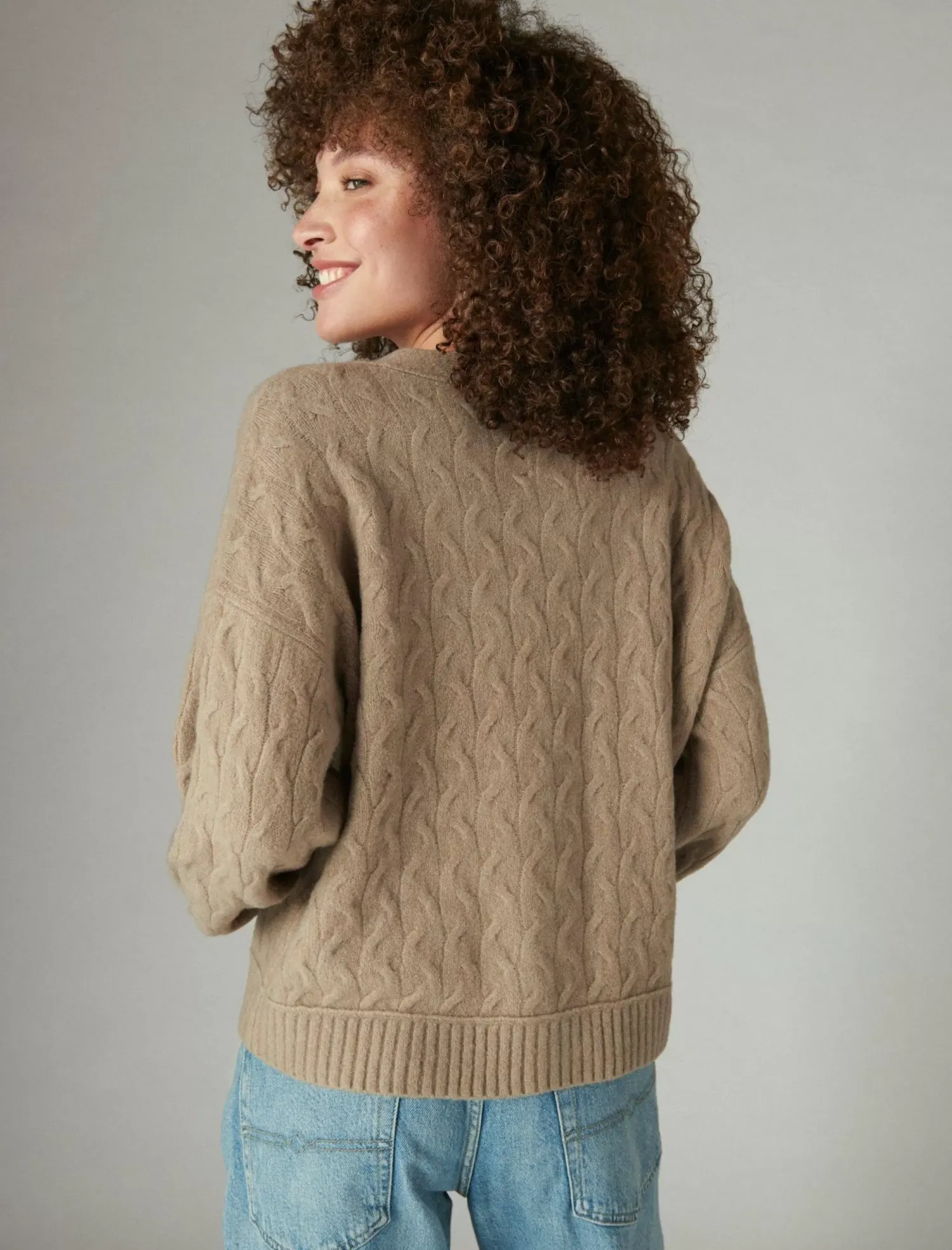 Lucky Brand cozy cable stitch cardigan goat*WOMEN Sweaters & Sweatshirts