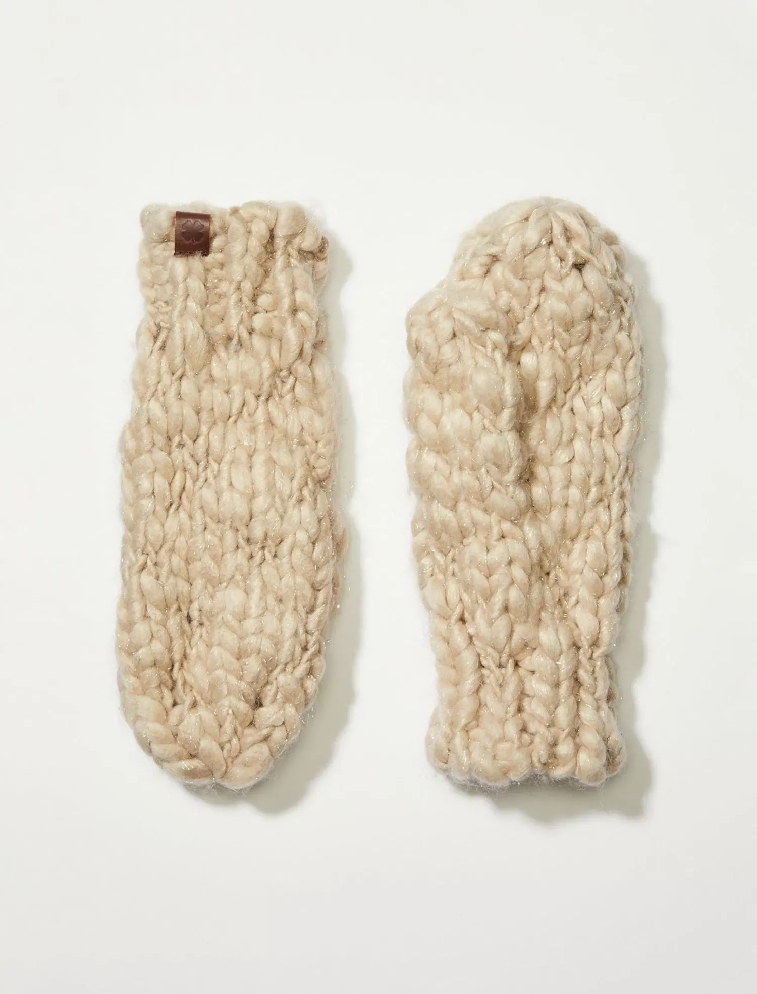 Lucky Brand cozy knit mittens cream*WOMEN Gloves