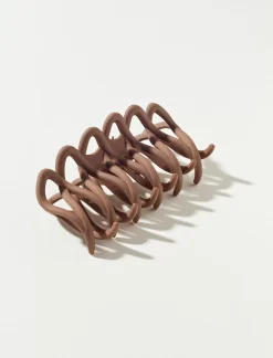 Lucky Brand criss cross claw clip dark brown*WOMEN Hair Accessories