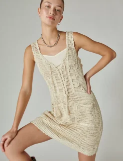 Lucky Brand crochet baja tunic dress gardenia*WOMEN Dresses