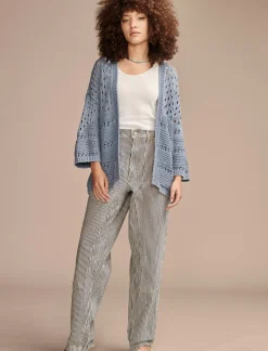 Lucky Brand crochet cardigan mountain spring wash*WOMEN Sweaters & Sweatshirts