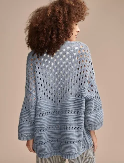 Lucky Brand crochet cardigan mountain spring wash*WOMEN Sweaters & Sweatshirts