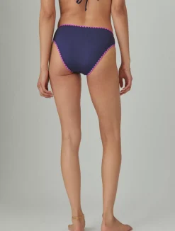 Lucky Brand crochet trim bottom navy*WOMEN Swim