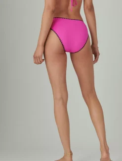 Lucky Brand crochet trim bottom dark pink*WOMEN Swim