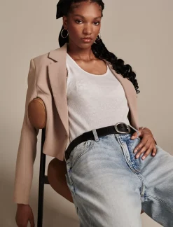 Lucky Brand cropped blazer dune*WOMEN Jackets & Outerwear