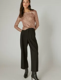Lucky Brand cropped ponte pant deep black*WOMEN Pants