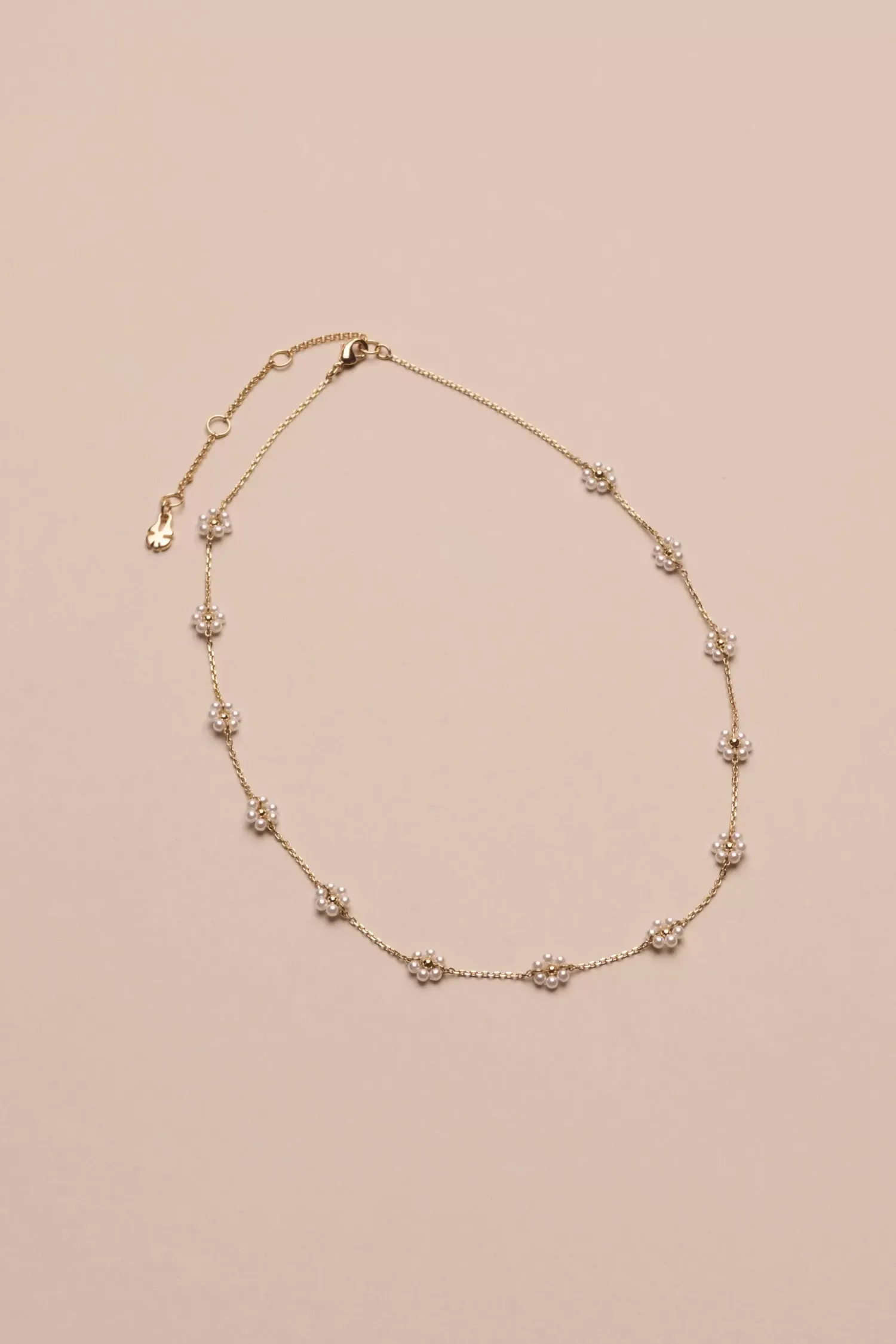 Lucky Brand daisy pearl chain necklace gold*WOMEN Jewelry