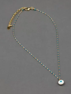 Lucky Brand delicate evil eye necklace gold*WOMEN Jewelry