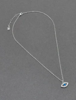 Lucky Brand delicate evil eye pendant silver*WOMEN Jewelry