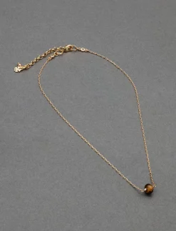 Lucky Brand delicate tigers eye pendant gold*WOMEN Jewelry