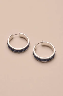 Lucky Brand denim hoop earring silver*WOMEN Jewelry