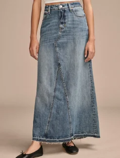 Lucky Brand denim maxi skirt mackie wash*WOMEN Skirts|Jeans