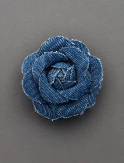 Lucky Brand denim rosette pin gold*WOMEN Jewelry