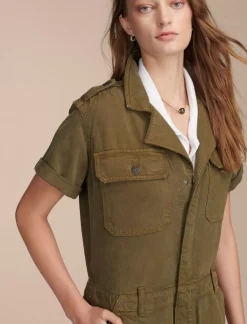 Lucky Brand denim utility romper dark olive*WOMEN Jumpsuits & Overalls