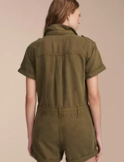 Lucky Brand denim utility romper dark olive*WOMEN Jumpsuits & Overalls