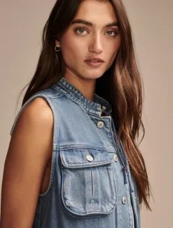 Lucky Brand denim utility vest lakeside*WOMEN Jackets & Outerwear|Jeans