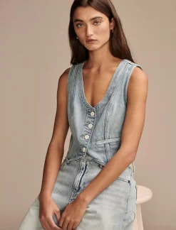 Lucky Brand denim vest class act*WOMEN Jackets & Outerwear|Jeans