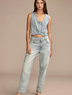 Lucky Brand denim vest class act*WOMEN Jackets & Outerwear|Jeans