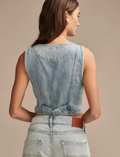 Lucky Brand denim vest class act*WOMEN Jackets & Outerwear|Jeans