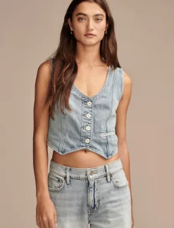 Lucky Brand denim vest class act*WOMEN Jackets & Outerwear|Jeans