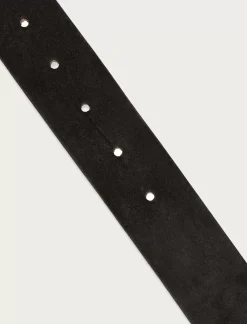 Lucky Brand distressed suede leather belt black*MEN Belts