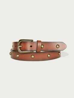 Lucky Brand dome studded leather belt medium brown*WOMEN Belts