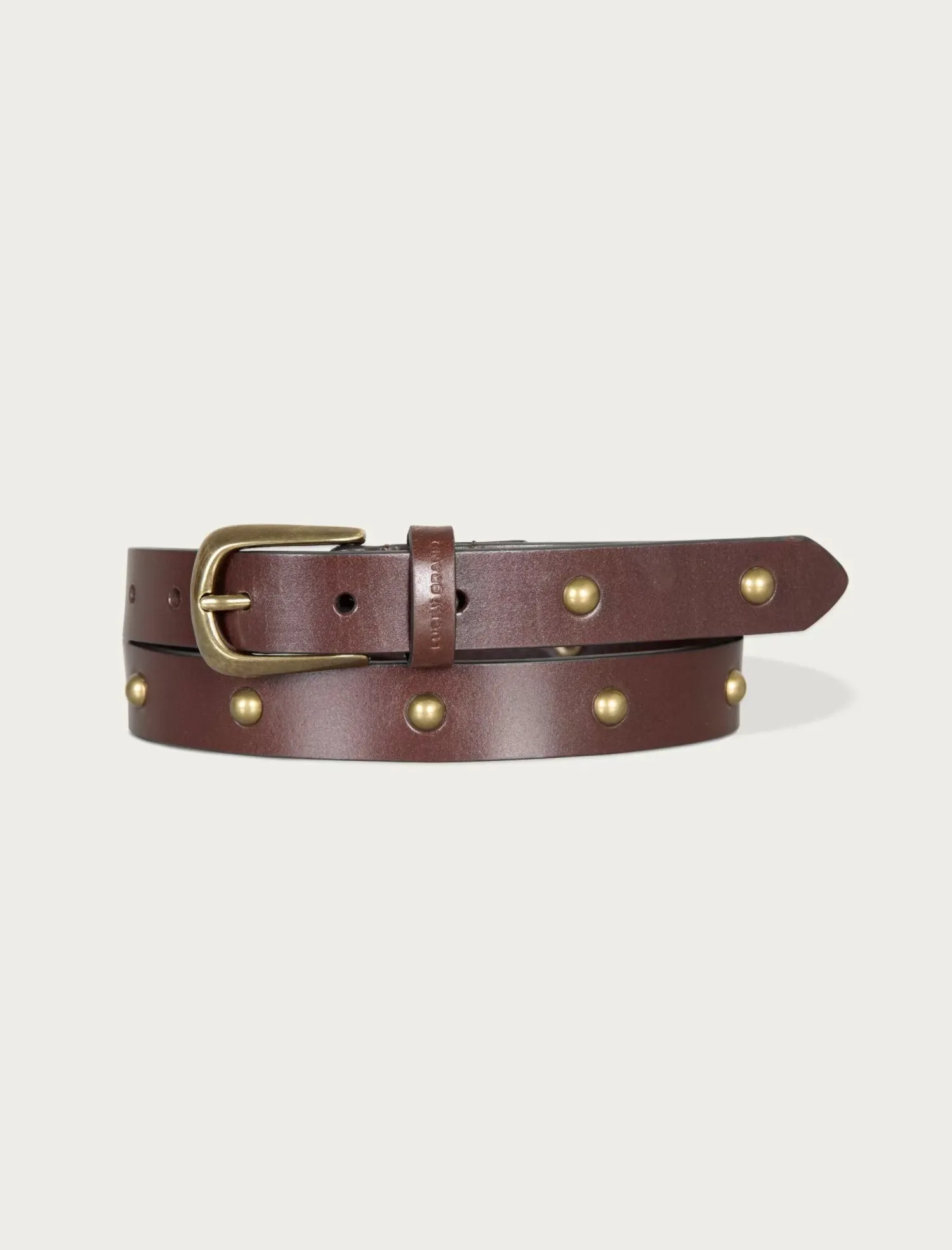Lucky Brand dome studded leather belt dark brown*WOMEN Belts