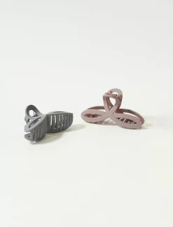 Lucky Brand double loop claw clip set multi*WOMEN Hair Accessories