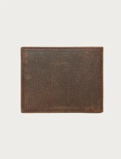 Lucky Brand double stitched leather bifold wallet dark brown*MEN Bags & Wallets