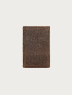 Lucky Brand double stitched leather trifold wallet dark brown*MEN Bags & Wallets