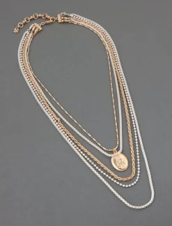 Lucky Brand drama layer necklace two tone*WOMEN Jewelry