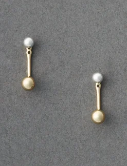 Lucky Brand drop back earring two tone*WOMEN Jewelry