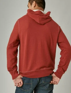 Lucky Brand duo fold hoodie 636 red*MEN Shirts & Tops